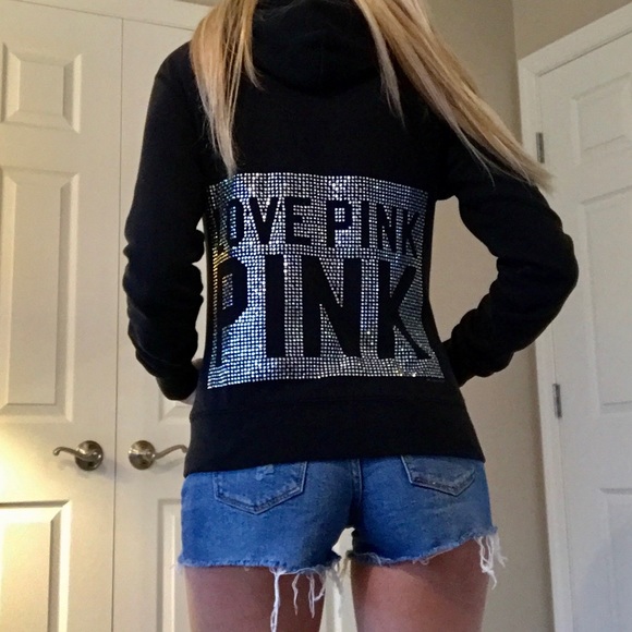 PINK Victoria's Secret Sweaters - Victoria’s Secret Pink Bling Hoodie